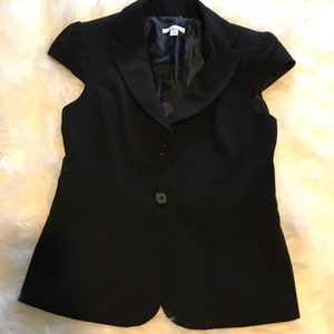 Black Cap Sleeve Jacket
